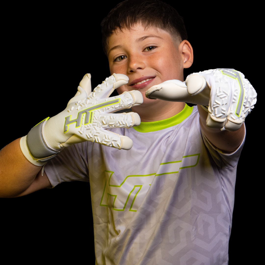 HT JUNIOR AURA HYBRID CUT GOALKEEPER GLOVES