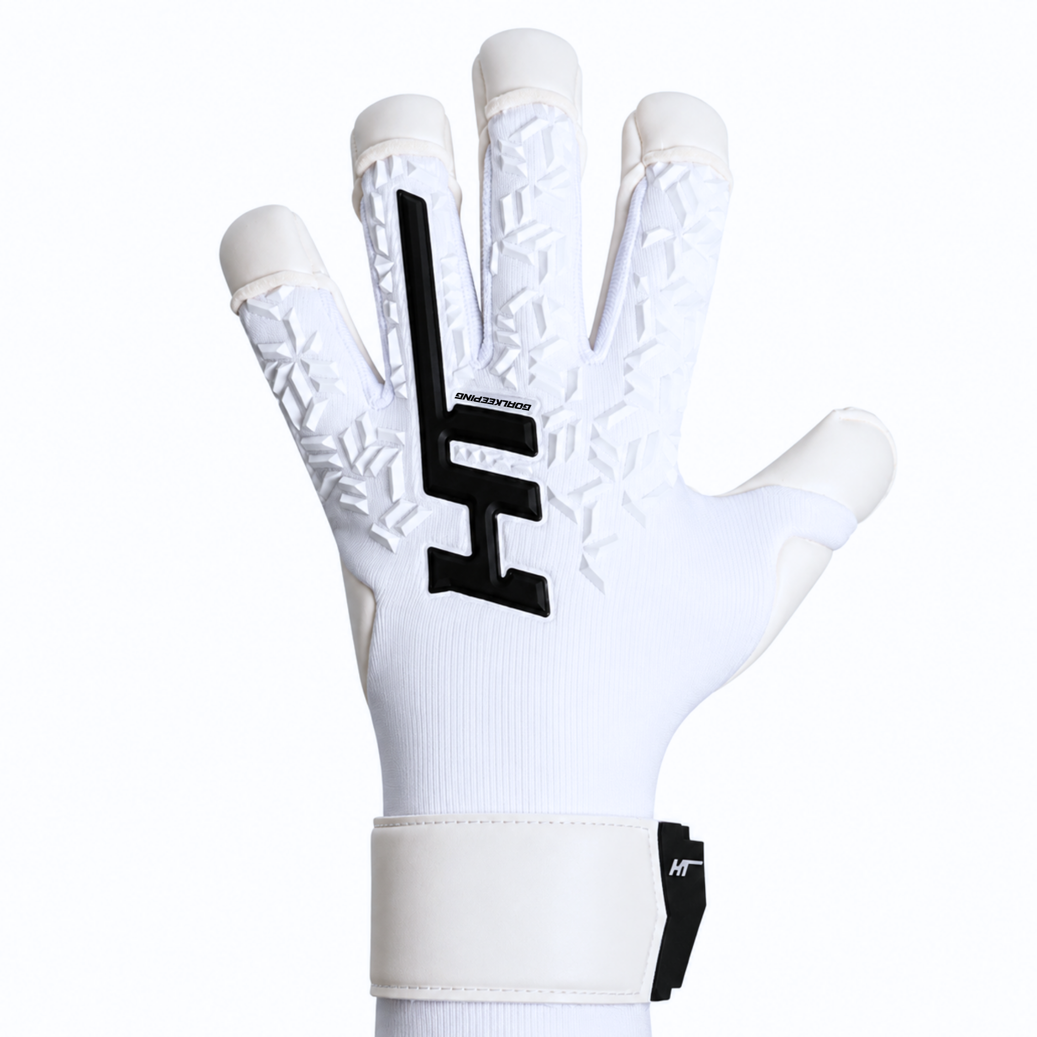 HT JUNIOR DNA WHITE HYBRID CUT GOALKEEPER GLOVES