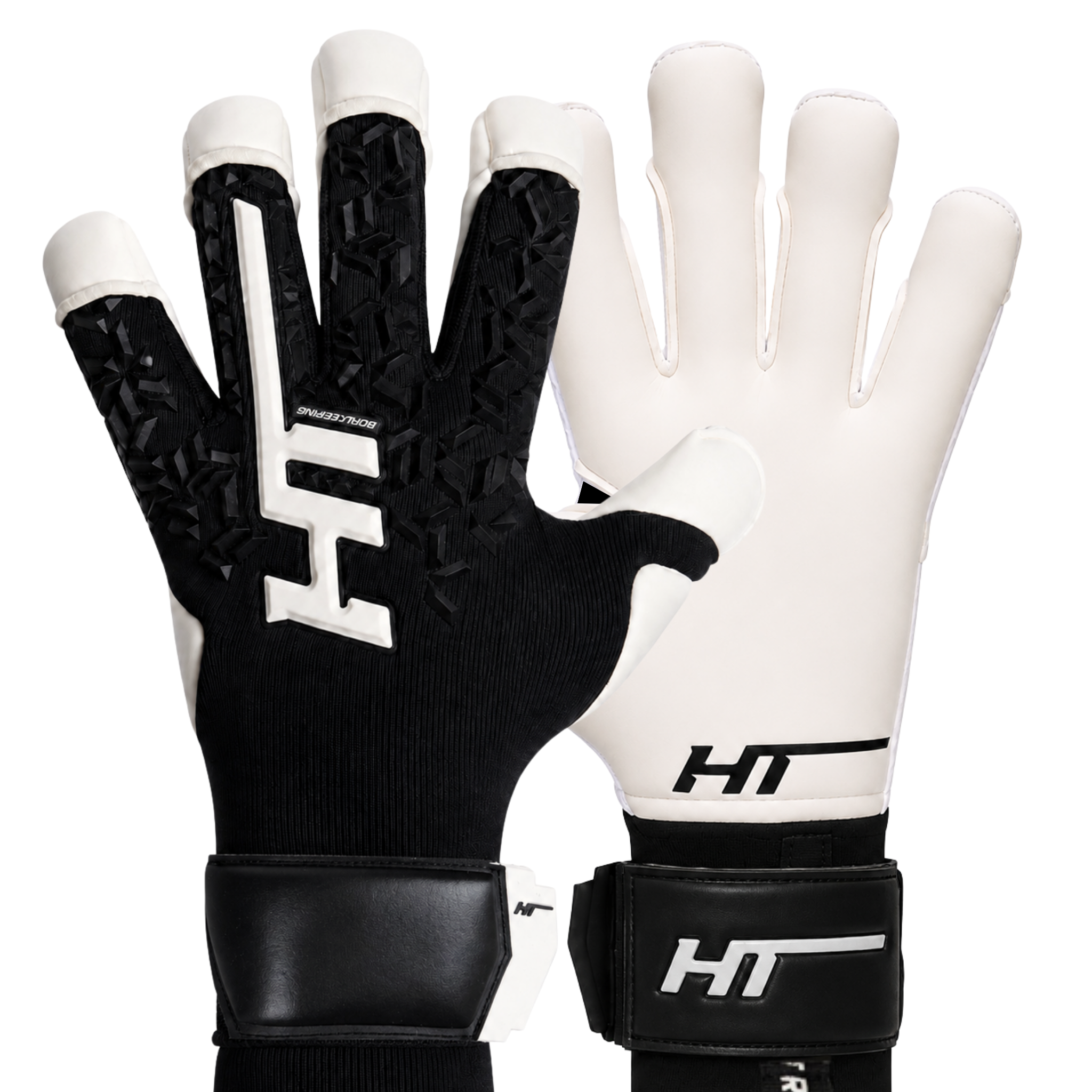 HT JUNIOR DNA BLACK HYBRID CUT GOALKEEPER GLOVES