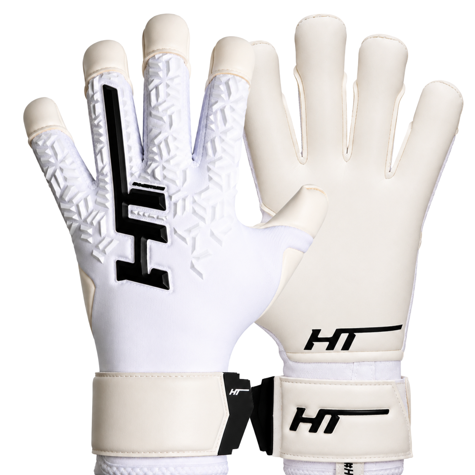 HT JUNIOR DNA WHITE HYBRID CUT GOALKEEPER GLOVES