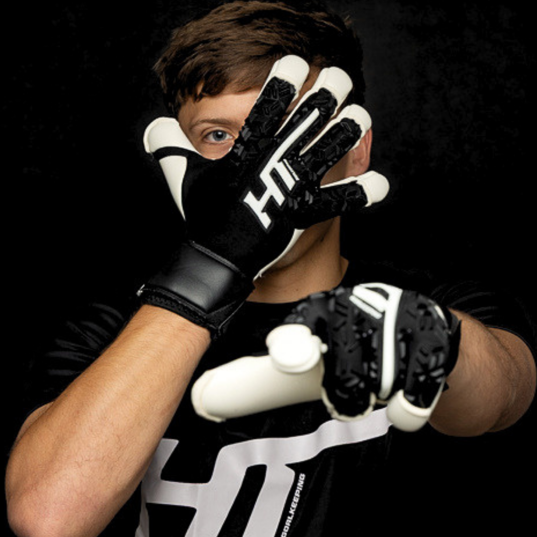 HT DNA BLACK HYBRID CUT GOALKEEPER GLOVES