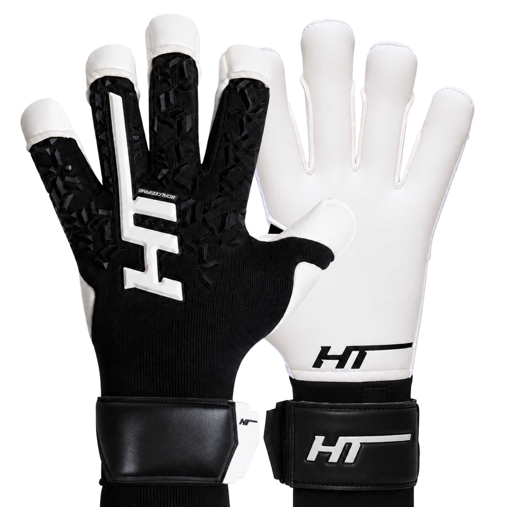 HT JUNIOR DNA BLACK HYBRID CUT GOALKEEPER GLOVES